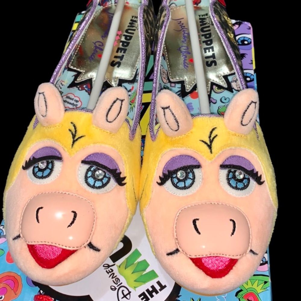 Irregular Choice Disney MUPPETS Miss Piggy Cheetah flat shoes sz 39 EU 8 1/2 US - Picture 10 of 14